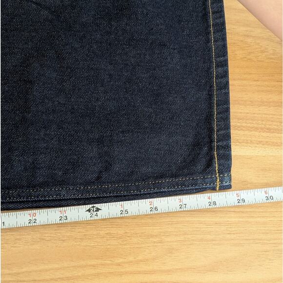 Everlane Dark Blue Way High Curve Denim Barrel Wide Leg Jeans, size 32L - Picture 8 of 9